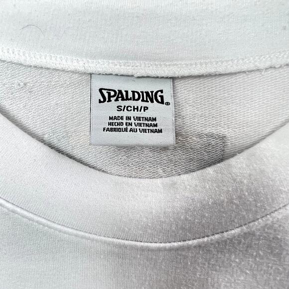 Spalding Women's White Long Sleeve Sporty Crop Top Size S - Picture 3 of 9